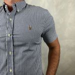 Camisa Manga Curta PRL Xadrez Azul