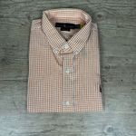 Camisa Manga Curta Xadrez PRL Laranja