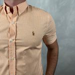 Camisa Manga Curta Xadrez PRL Laranja