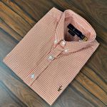 Camisa Manga Curta PRL Xadrez Laranja