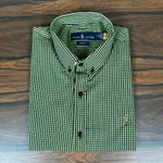 Camisa Manga Curta PRL Xadrez Verde