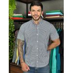 Camisa Manga Curta PRL Xadrez Azul