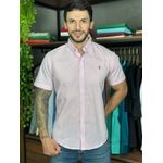 Camisa Manga Curta PRL Xadrez Rosa