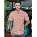 Camisa Manga Curta PRL Xadrez Laranja