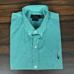 Camisa Manga Curta PRL Xadrez Verde