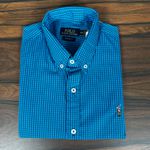 Camisa Manga Curta PRL Xadrez Azul 