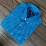 Camisa Manga Curta PRL Xadrez Azul 