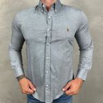 Camisa Manga Longa PRL Cinza⭐