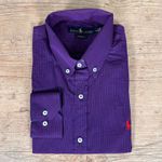 Camisa Manga Longa PRL Xadrez Roxo