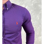 Camisa Manga Longa PRL Xadrez Roxo