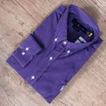 Camisa Manga Longa PRL Xadrez Roxo