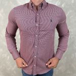 Camisa Manga Longa PRL Xadrez Lilás 