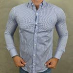 Camisa Manga Longa PRL Xadrez Azul