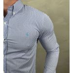 Camisa Manga Longa PRL Xadrez Azul