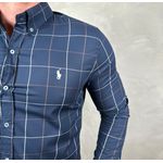 Camisa Manga Longa PRL Xadrez Azul