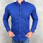 Camisa Manga Longa PRL Xadrez Azul