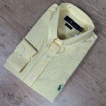 Camisa Manga Longa PRL Micro Xadrez Amarelo