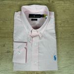 Camisa Manga Longa PRL Micro Xadrez Rosa