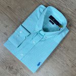 Camisa Manga Longa PRL Micro Xadrez Verde