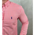 Camisa Manga Longa PRL Xadrez Vermelho 