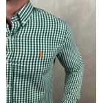 Camisa Manga Longa PRL Xadrez Verde