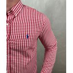 Camisa Manga Longa PRL Xadrez Vermelho 