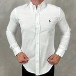 Camisa Manga Longa Linho PRL Branco