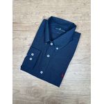 Camisa Manga Longa Linho PRL Azul