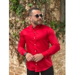 Camisa Manga Longa Aramis Vermelho