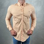 Camisa Manga Longa Xadrez PRL Laranja