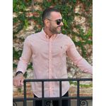 Camisa Manga Longa Xadrez PRL Laranja