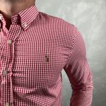 Camisa Manga Longa Xadrez PRL Vermelho