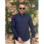 Camisa Manga Longa CK Azul