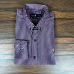 Camisa Manga Longa PRL Xadrez Roxo