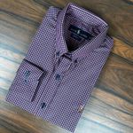 Camisa Manga Longa PRL Xadrez Roxo