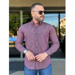 Camisa Manga Longa PRL Xadrez Roxo