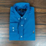 Camisa Manga Longa PRL Xadrez Azul
