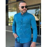 Camisa Manga Longa PRL Xadrez Azul