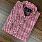 Camisa Manga Longa PRL Xadrez Vermelho