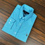 Camisa Manga Longa PRL Xadrez Azul