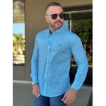 Camisa Manga Longa PRL Xadrez Azul