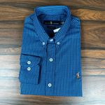 Camisa Manga Longa PRL Xadrez Azul