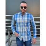 Camisa Manga Longa TH Xadrez Azul