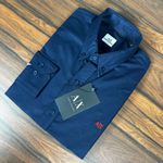 Camisa Manga Longa Armani Azul 