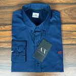 Camisa Manga Longa Armani Azul 