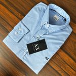 Camisa Manga Longa Armani Azul 
