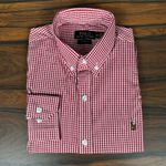 Camisa Manga Longa PRL Xadrez Vermelho