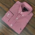Camisa Manga Longa PRL Xadrez Vermelho