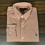 Camisa Manga Longa PRL Xadrez Laranja