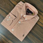 Camisa Manga Longa PRL Xadrez Laranja